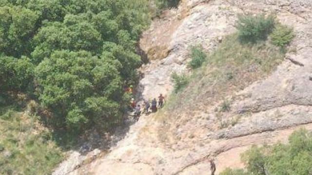 Rescate de una escaladora en Miraveche