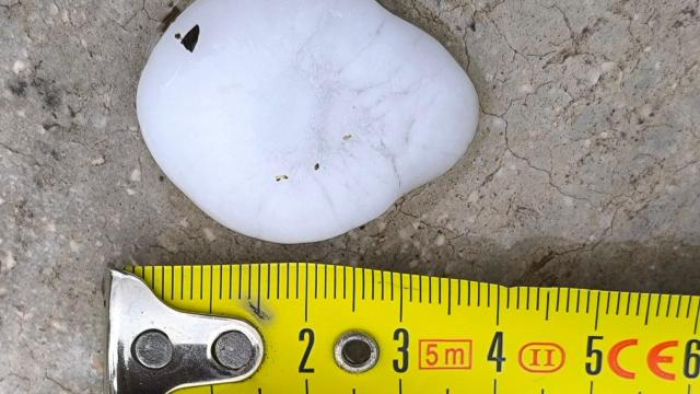 Granizo en Alagón (Zaragoza).