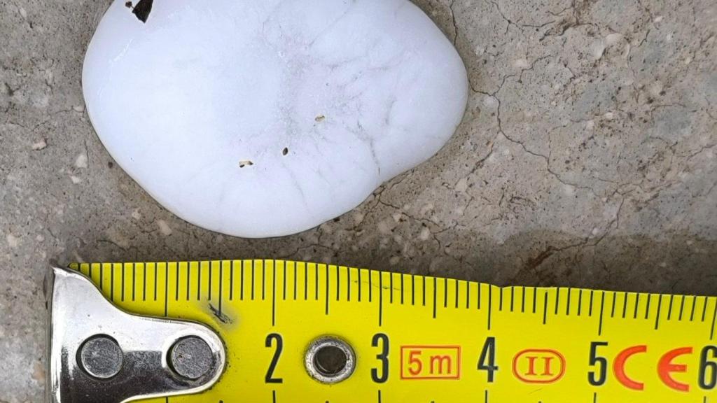 Granizo en Alagón (Zaragoza).