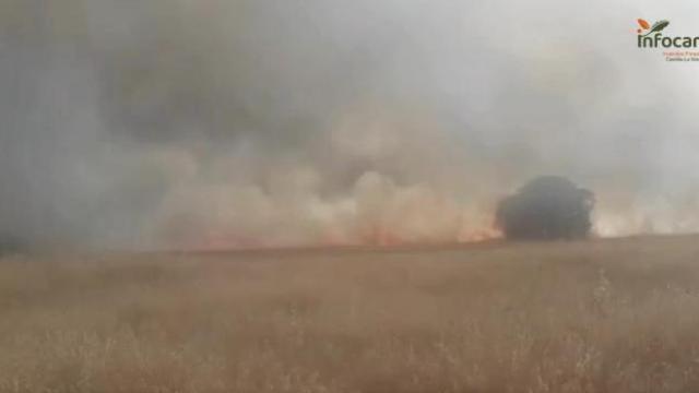 Incendio en Argamasilla de Calatrava (Ciudad Real).
