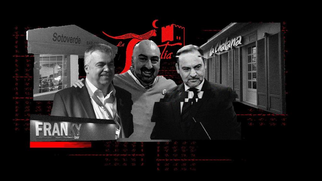 Santos Cerdán, Koldo García y José Luis Ábalos y los bares que frecuentaban.