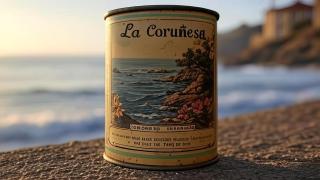 Recreación artística de una lata de conservas de La Coruñesa. Iván Fernández Amil