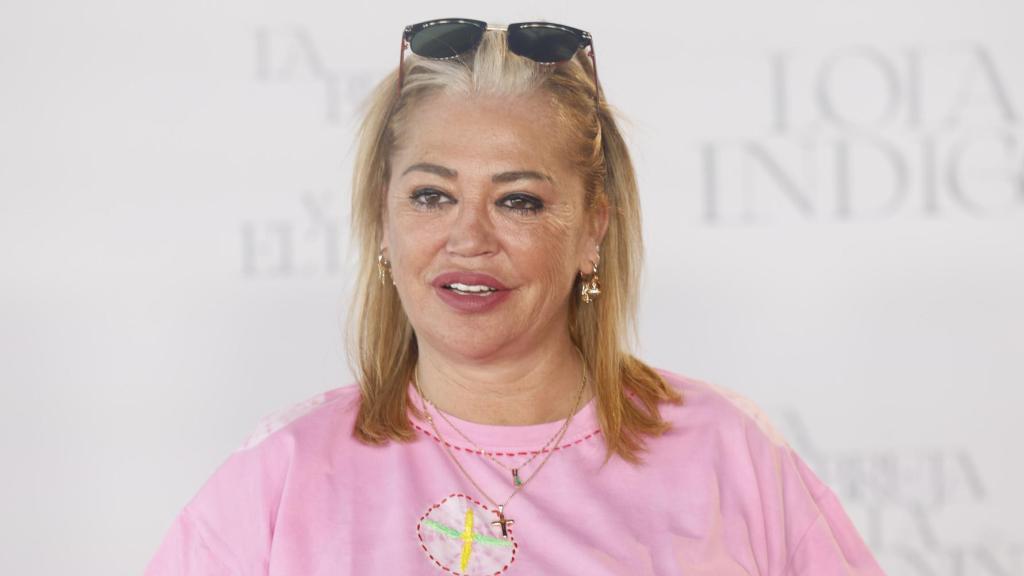 Belén Esteban en el photocall del concierto de Lola Índigo en el Estadio Metropolitano de Madrid.
