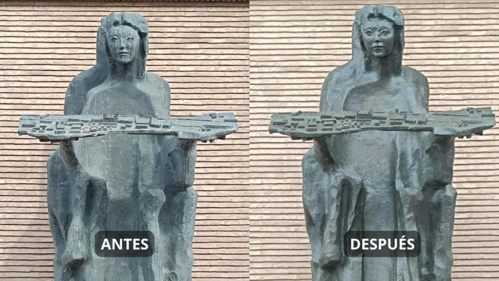 El Ángel Custodio, tras la intervención.