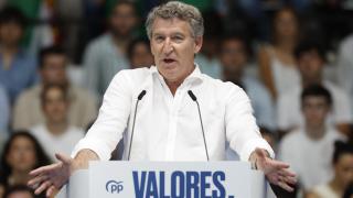 Alberto Núñez Feijóo, en un acto del PP en Málaga.