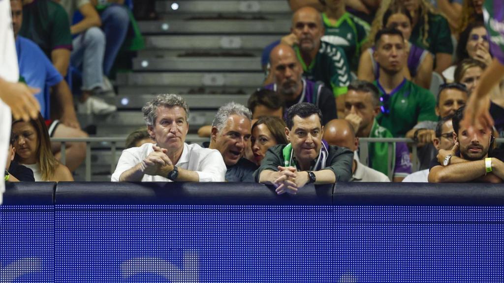Alberto Ñúñez Feijóo durante el Unicaja vs. Real Madrid de la ACB