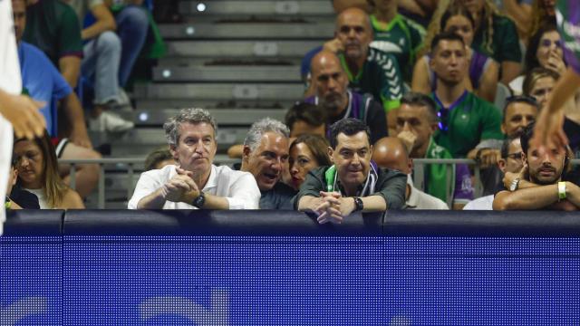 Alberto Ñúñez Feijóo durante el Unicaja vs. Real Madrid de la ACB
