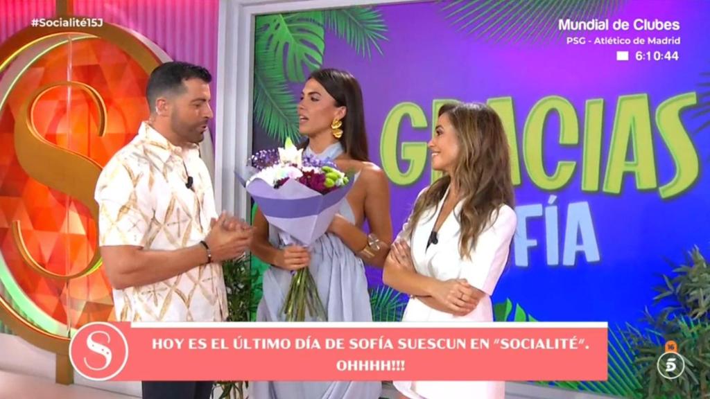 Antonio Santana, Sofía Suescun y María Verdoy en 'Socialité'.