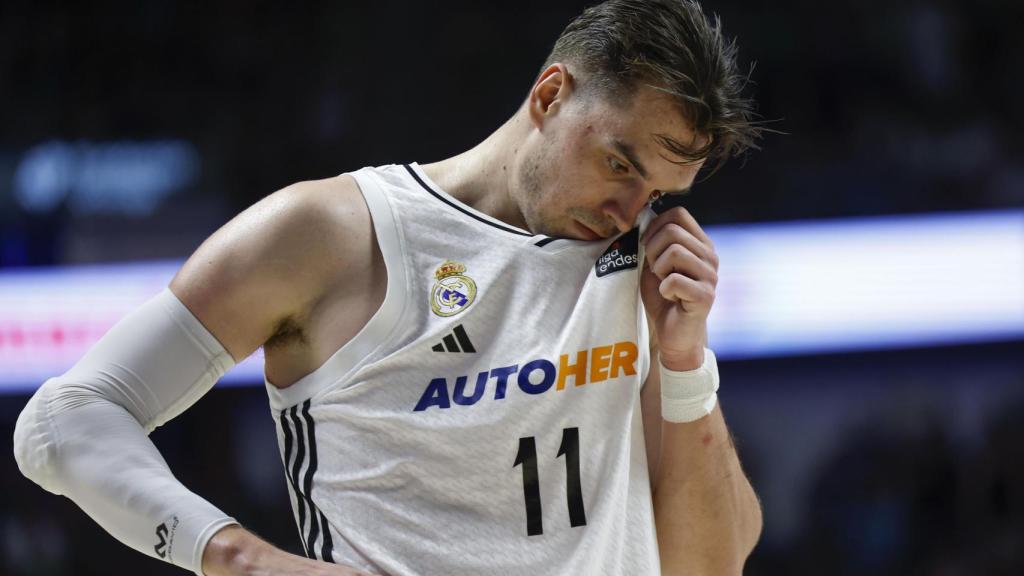 Hezonja, resignado tras la derrota del Real Madrid.
