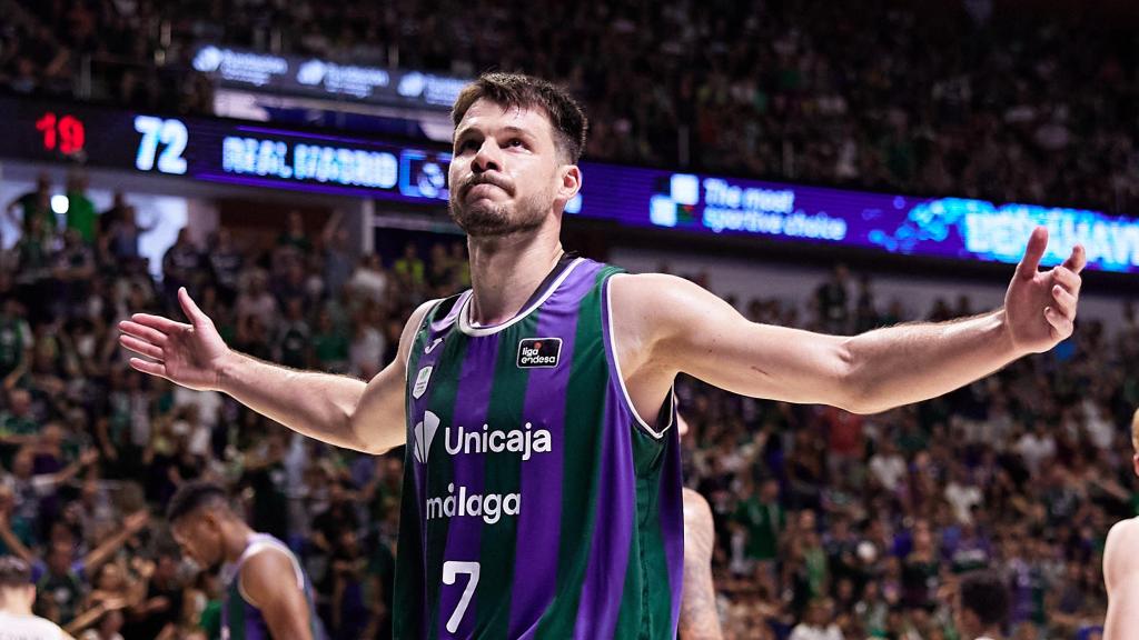 Jonathan Barreiro durante el Unicaja vs. Real Madrid de las semifinales de la ACB