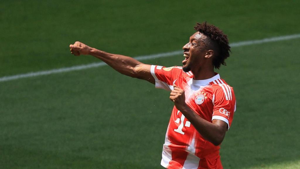 Coman celebra un gol en la victoria del Bayern ante el Auckland City.