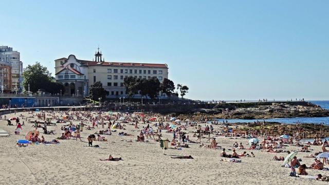 Playa de Riazor, en A Coruña