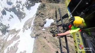 Rescate de un montañero herido mientras descendía el pico Almanzor