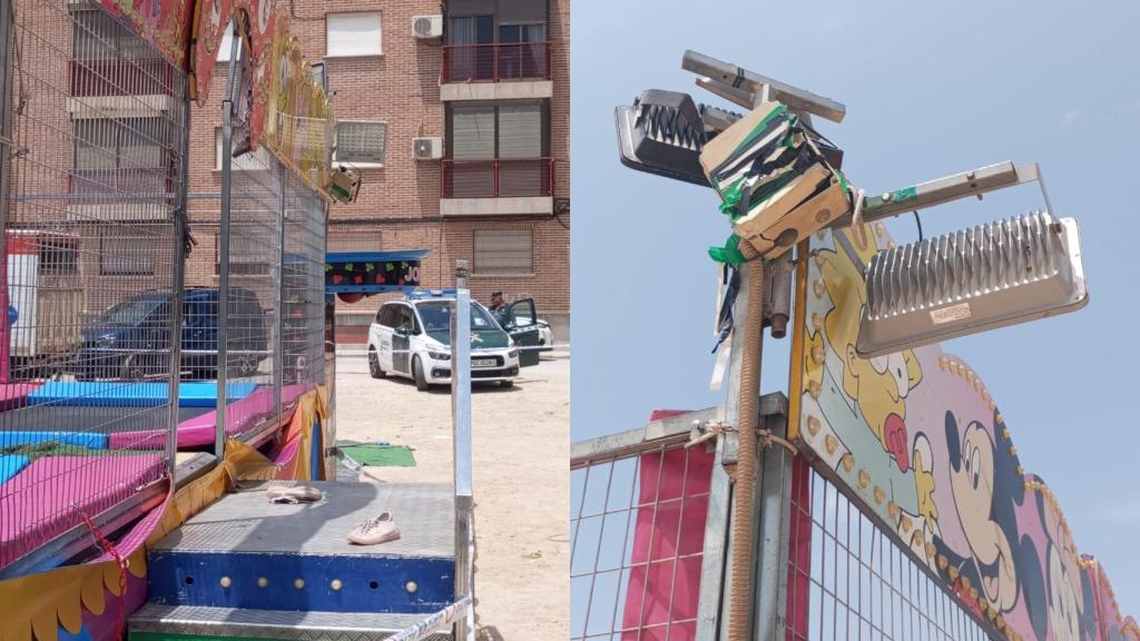 La atracción de las Camas Locas donde una niña, de 2 años, murió electrocutada la madrugada del domingo en Alquerías.