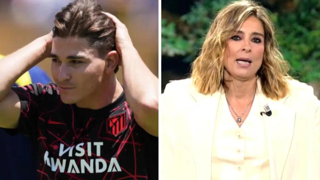 Julián Álvarez y Sandra Barneda, en un fotomontaje de BLUPER.