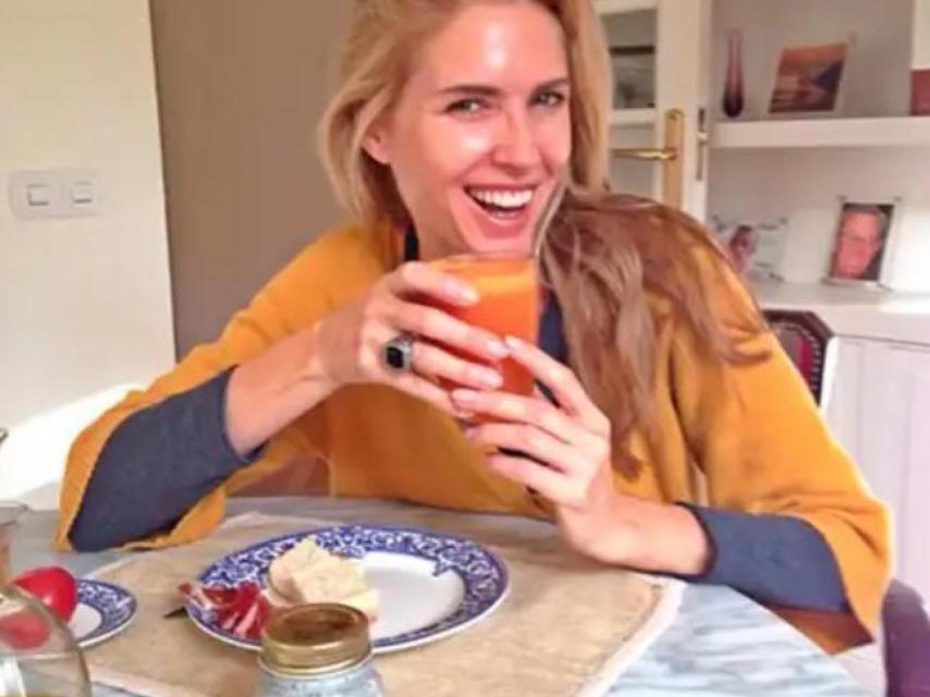Judit Mascó desayunando.