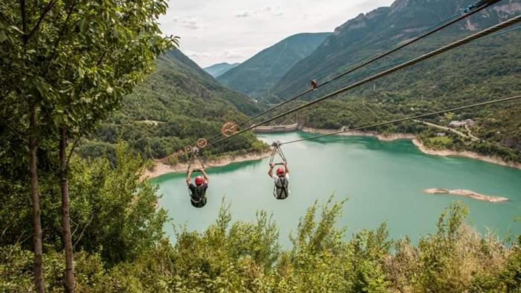 Tirolina de Hoz de Jaca.