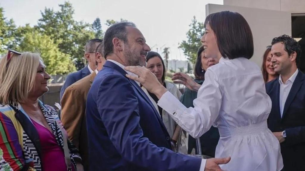 José Luis Ábalos y Diana Morant. EFE/Manuel Bruque