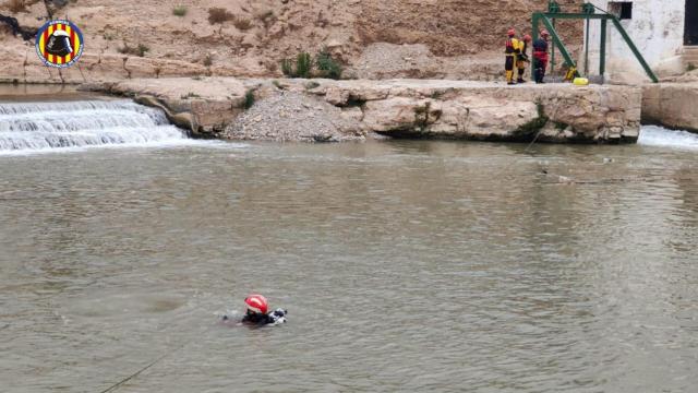 Dispositivo de búsqueda del joven en el Túria. Bomberos