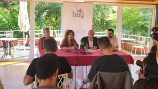 Rueda de prensa del BNG en A Coruña.