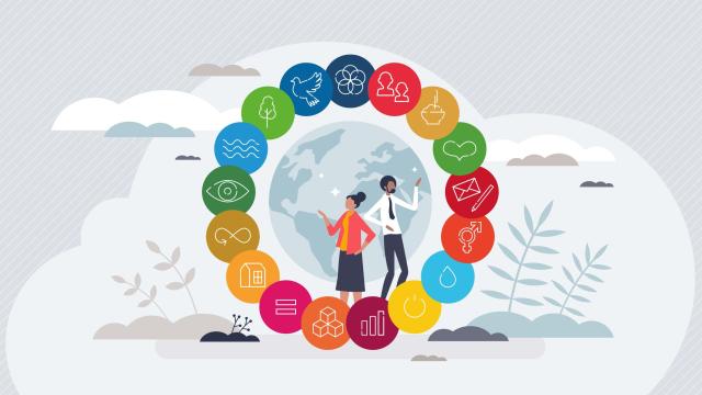 Ilustración de los ODS.