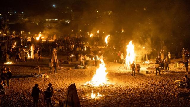 Imagen de una playa de Oleiros en San Juan.