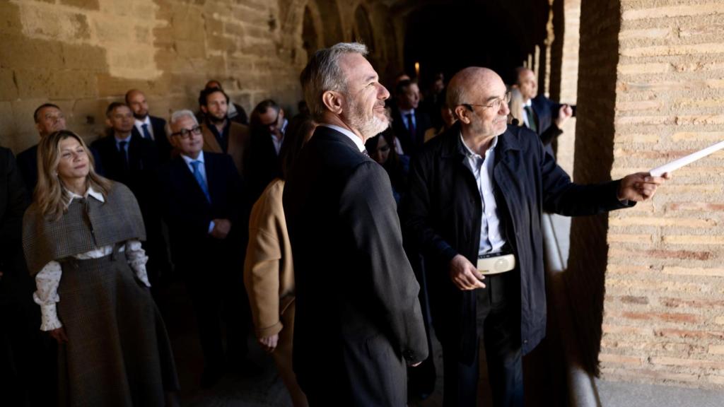 Azcón, en el Monasterio de Sijena, en una foto de archivo