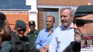 Imagen de RTVE que capta los momentos de tensión vividos en Azuara con Azcón