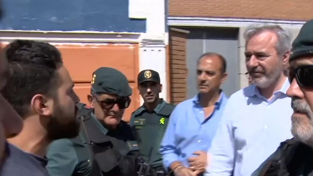 Imagen de RTVE que capta los momentos de tensión vividos en Azuara con Azcón