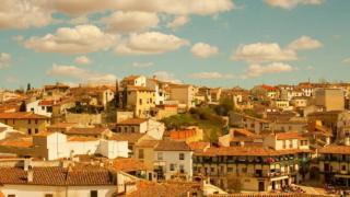 Vista aérea del municipio de Chinchón.