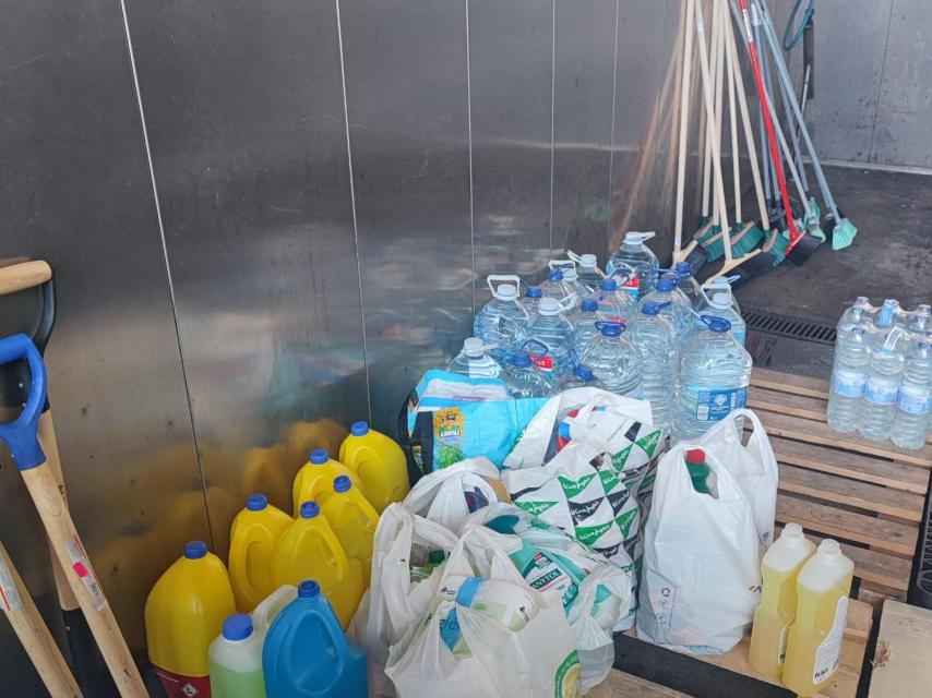 Material recibido este martes por la mañana para los pueblos afectados por las tormentas en Zaragoza