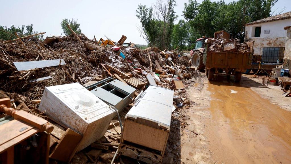 Destrozos de las tormentas en varios pueblos de Aragón