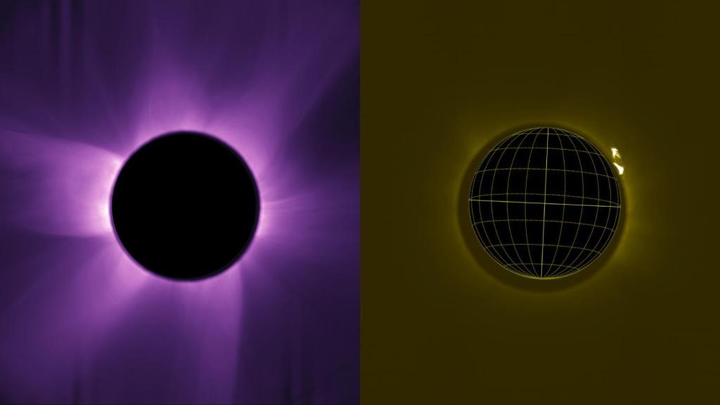 Imagen del eclipse solar total artificial en órbita del Proba-3.