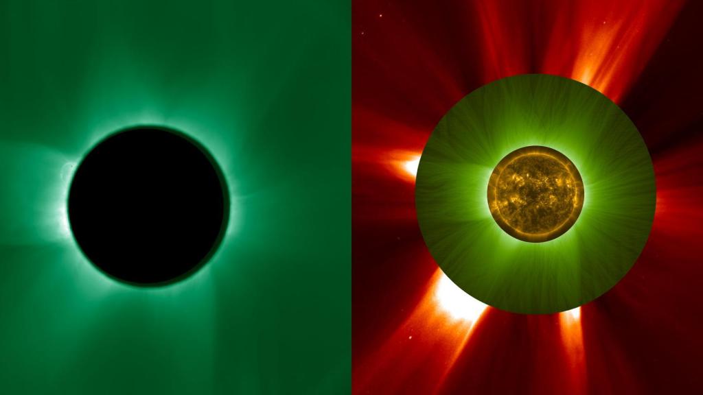 Imagen del eclipse solar total artificial en órbita del Proba-3.