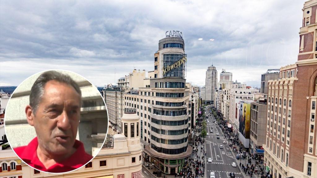 Un turista en la ciudad de Madrid.