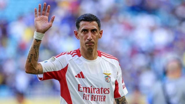 Di María, con el Benfica en el Mundial de Clubes