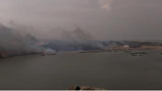 Incendio en las Barrancas de Burujón (Toledo).