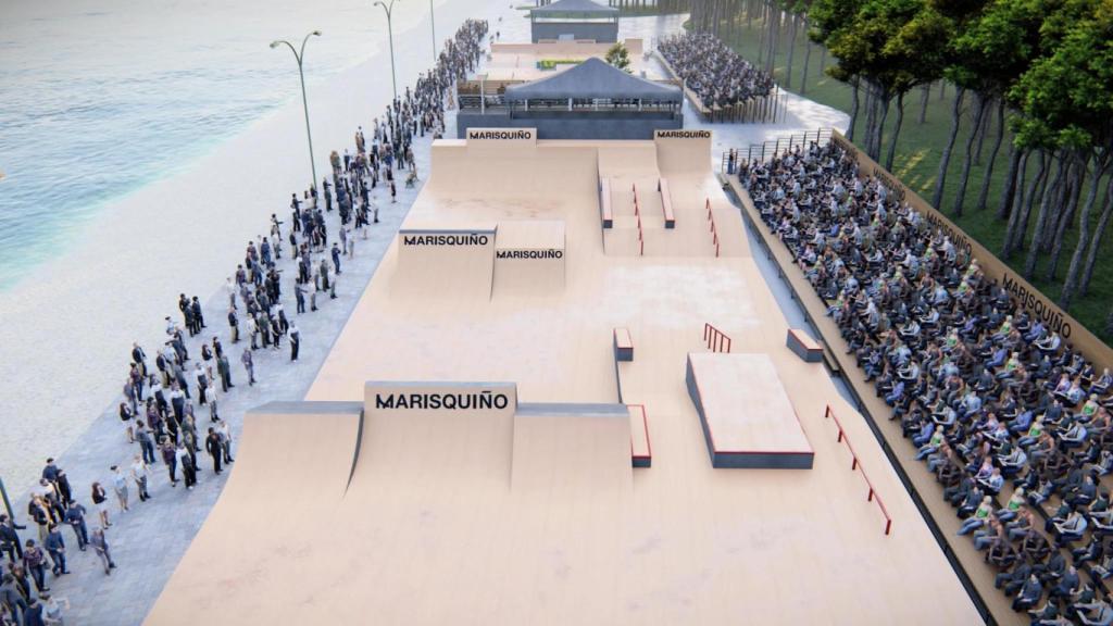 Renderización del nuevo circuito de BMX de O Marisquiño