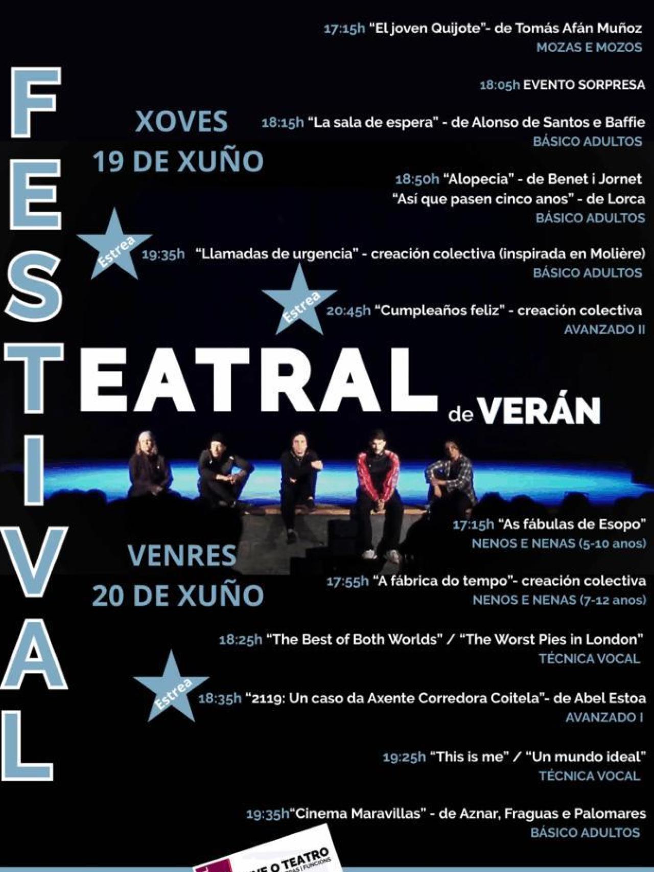 Cartel Festival Teatral de Verán de Imaxinatea