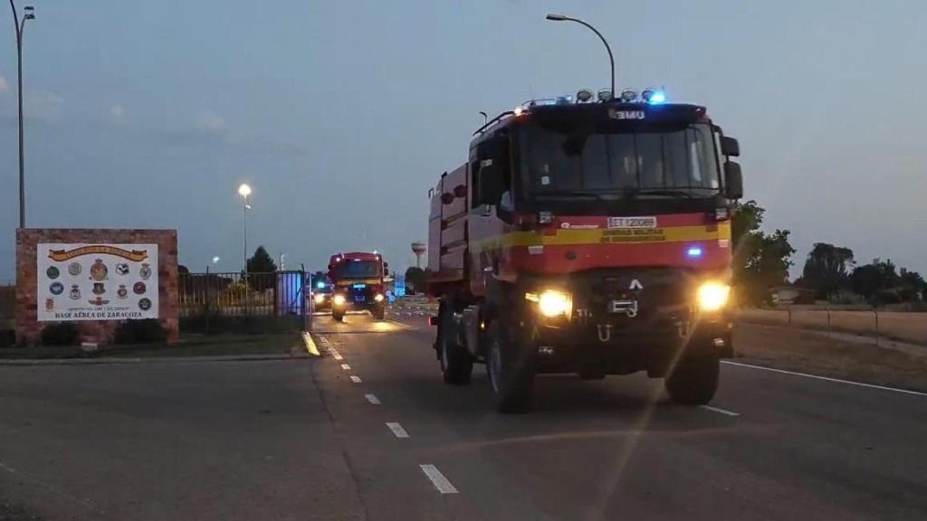 La UME se despliega en los municipios afectados por las inundaciones en Aragón