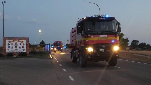 La UME se despliega en los municipios afectados por las inundaciones en Aragón