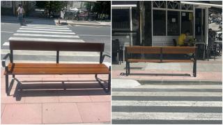 Imágenes del banco de la polémica.