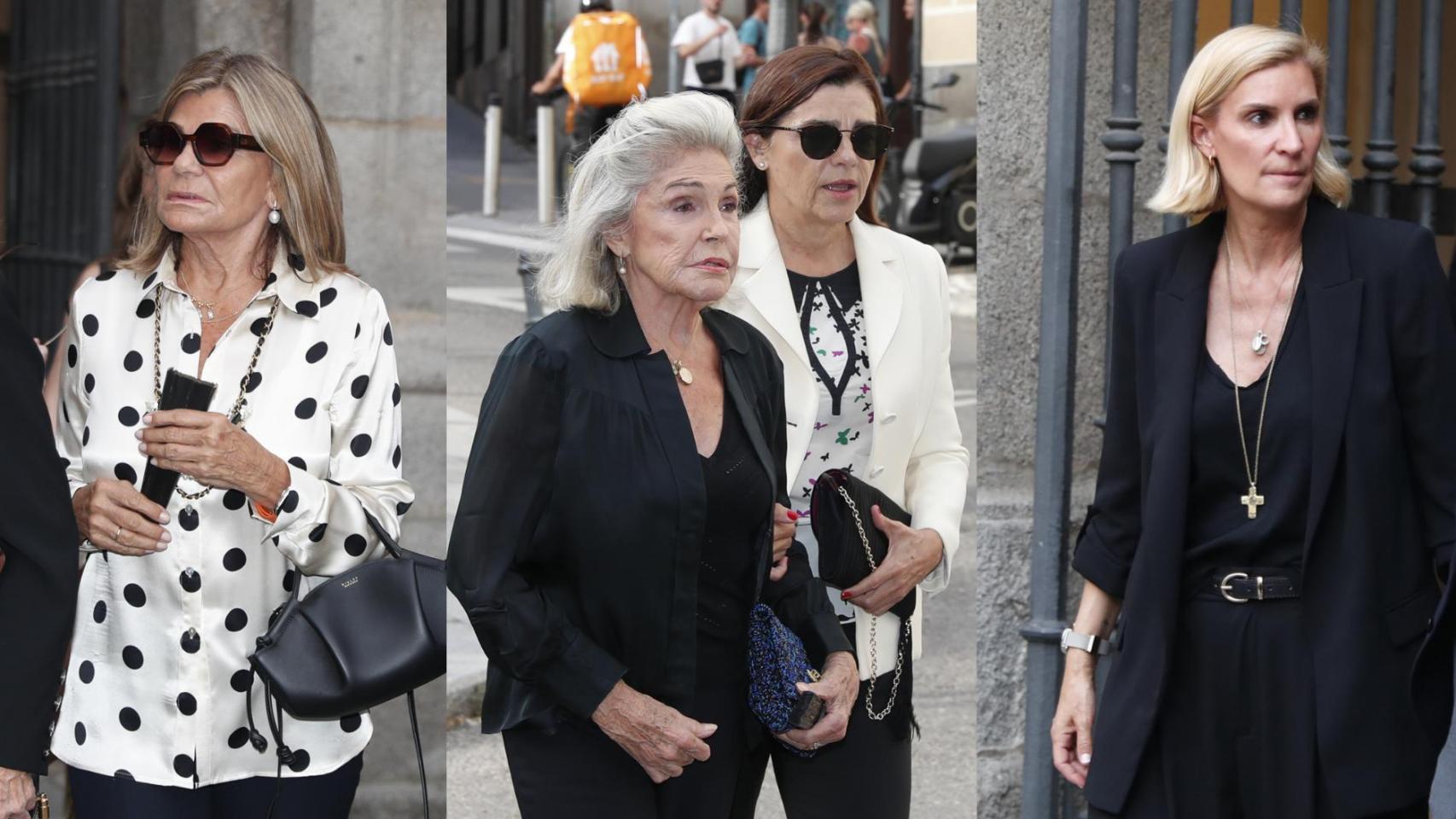 Cari Lapique; Beatriz de Orleans y Cari Lapique en la misa funeral de Francisco de Borbón y Escasany.