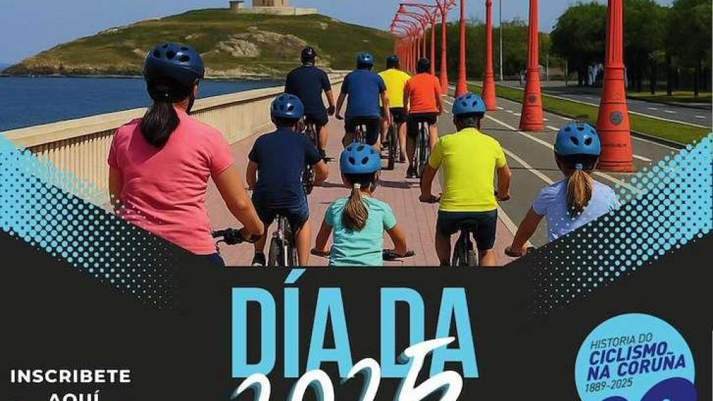 Cartel del Día de la Bicicleta 2025 en A Coruña