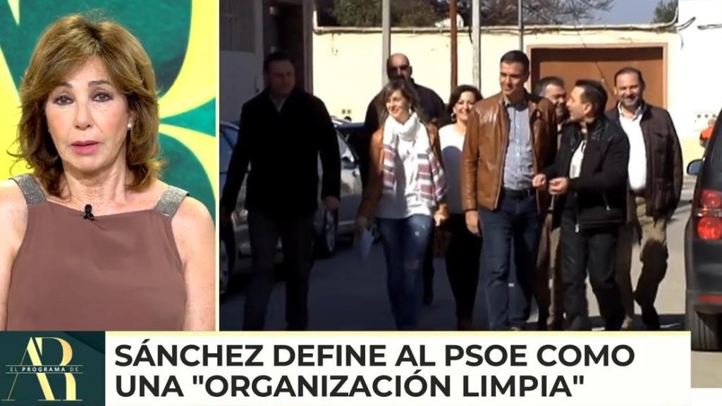 Ana Rosa Quintana, durante su editorial de este martes.