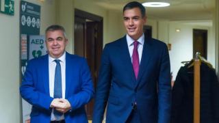 Santos Cerdán con Pedro Sánchez.