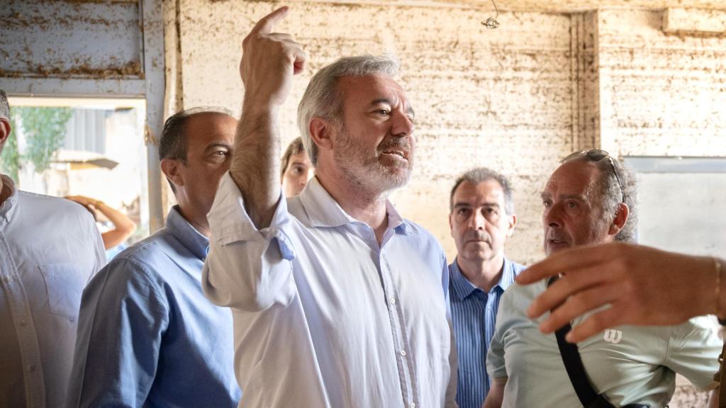 Imagen de archivo de Jorge Azcón durante su visita a Azuara