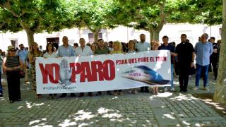 Miembros de la corporación de la Diputación de Zamora escenifican el paro de cinco minutos