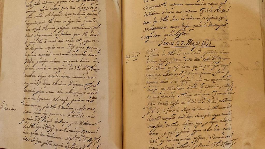 Detalles sobre la procesión del Corpus en 1655, recogidos en los archivos de la Catedral.