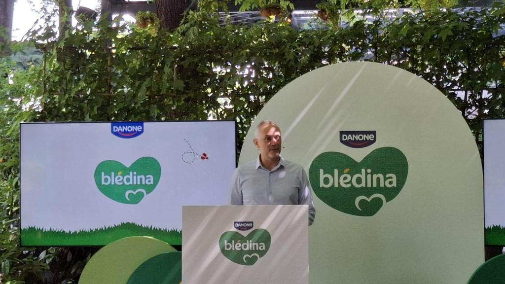François Lacombe, director general Danone Iberia, durante la presentación en Madrid de Blédina.